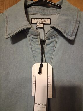bagatelle Light Blue Denim Jacket with Collar